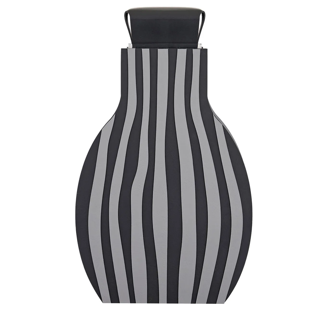 Vaso Otto a righe nero/grigio di Gianpaolo Venier