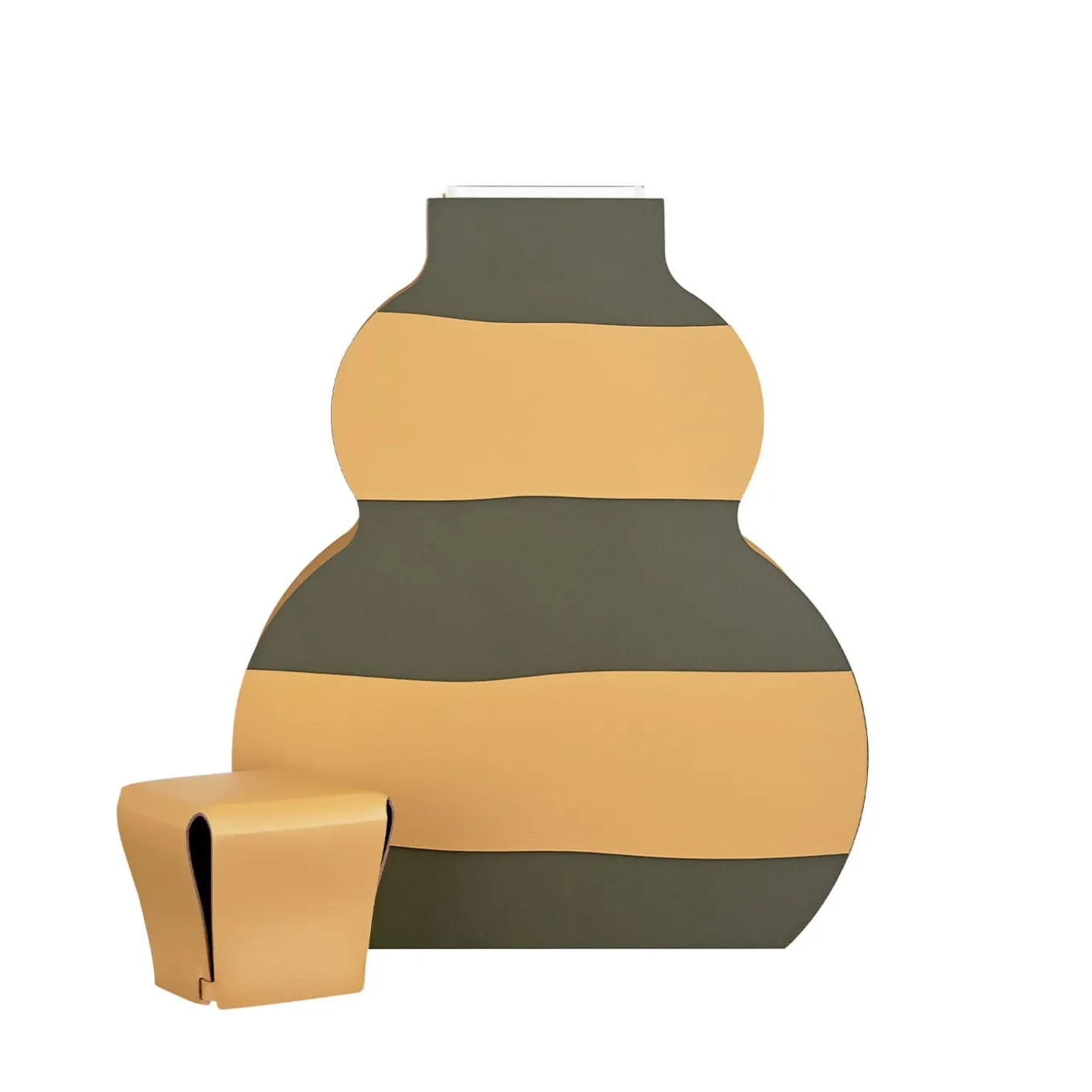 Vaso Otto Blue Olive/Mustard di Gianpaolo Venier