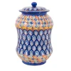Vaso Pavone Flores con coperchio di Lorenza Adami