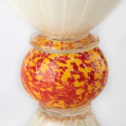 Vaso policromo con fiori Stmat