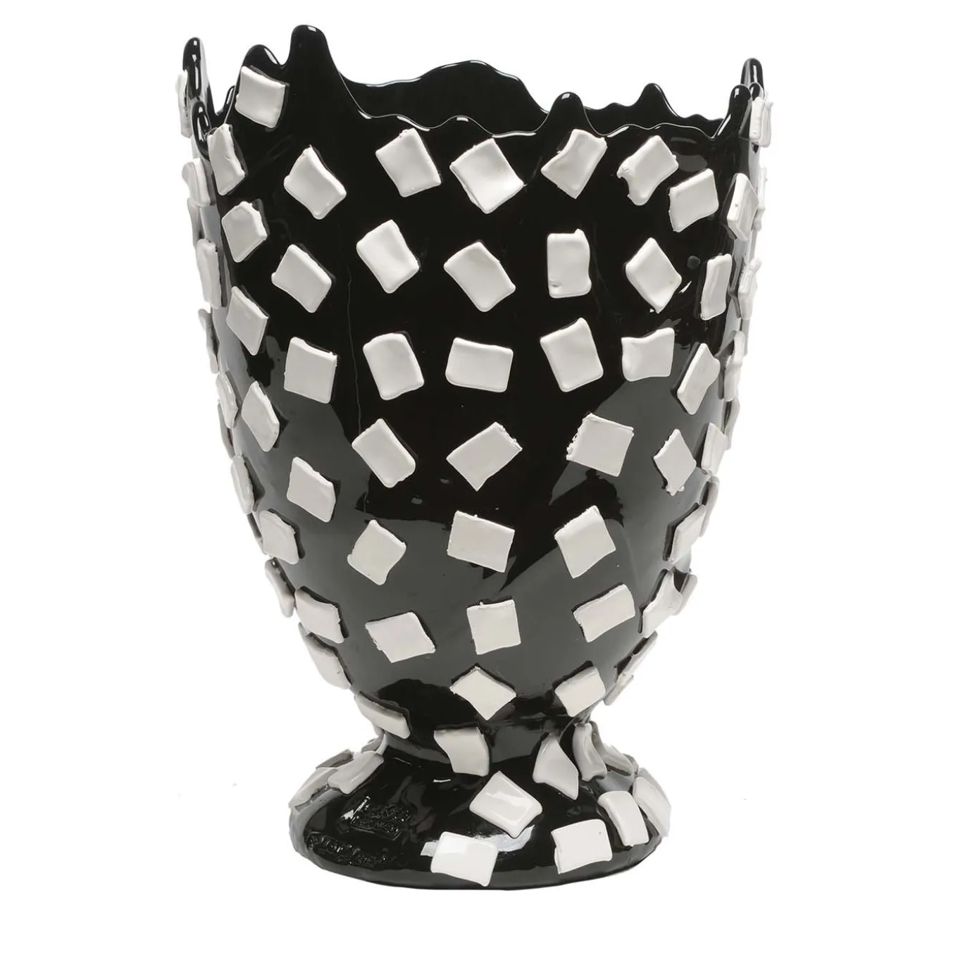 Vaso Rock Nero in Tessuto di Gaetano Pesce