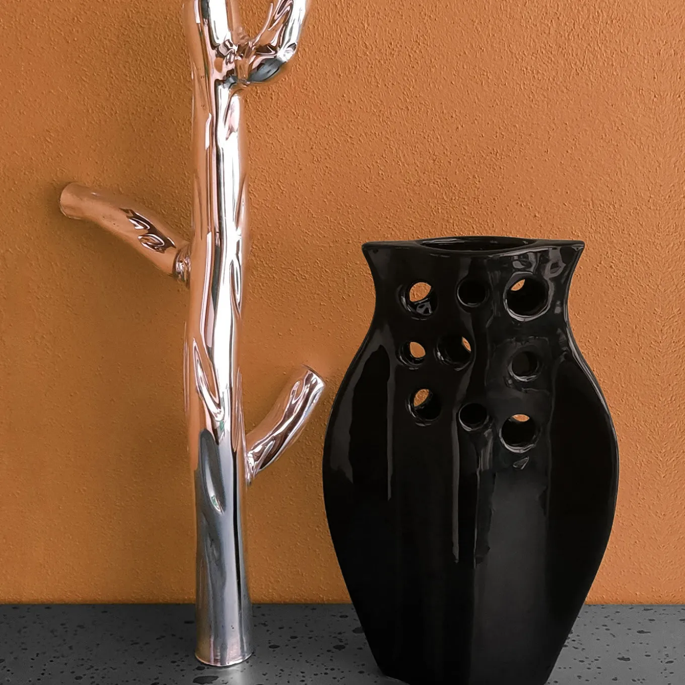 Vaso Schiacciato 2 Nero