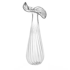 Vaso Soliflore Millerighe XSmall in Vetro Trasparente