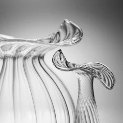 Vaso Soliflore Millerighe XSmall in Vetro Trasparente