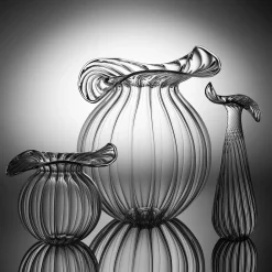 Vaso Soliflore Millerighe XSmall in Vetro Trasparente