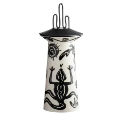Vaso Xamen bianco e nero di Jean-Christophe Clair