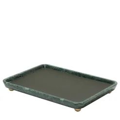 Vassoi rettangolari grandi in pelle e marmo Monza #2