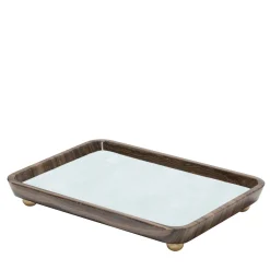 Vassoi rettangolari medi in pelle e marmo Monza #3