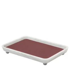 Vassoi rettangolari medi in pelle e marmo Monza #5