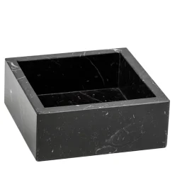 Vassoio per asciugamani in marmo nero
