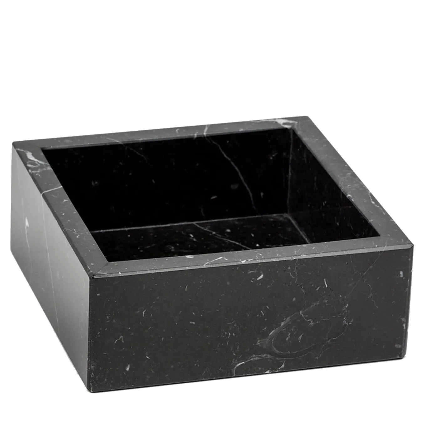 Vassoio per asciugamani in marmo nero
