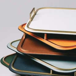 Vassoio quadrato grande Bellini in ottone