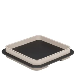 Vassoio quadrato Lloyd N. 3 con cornice avorio