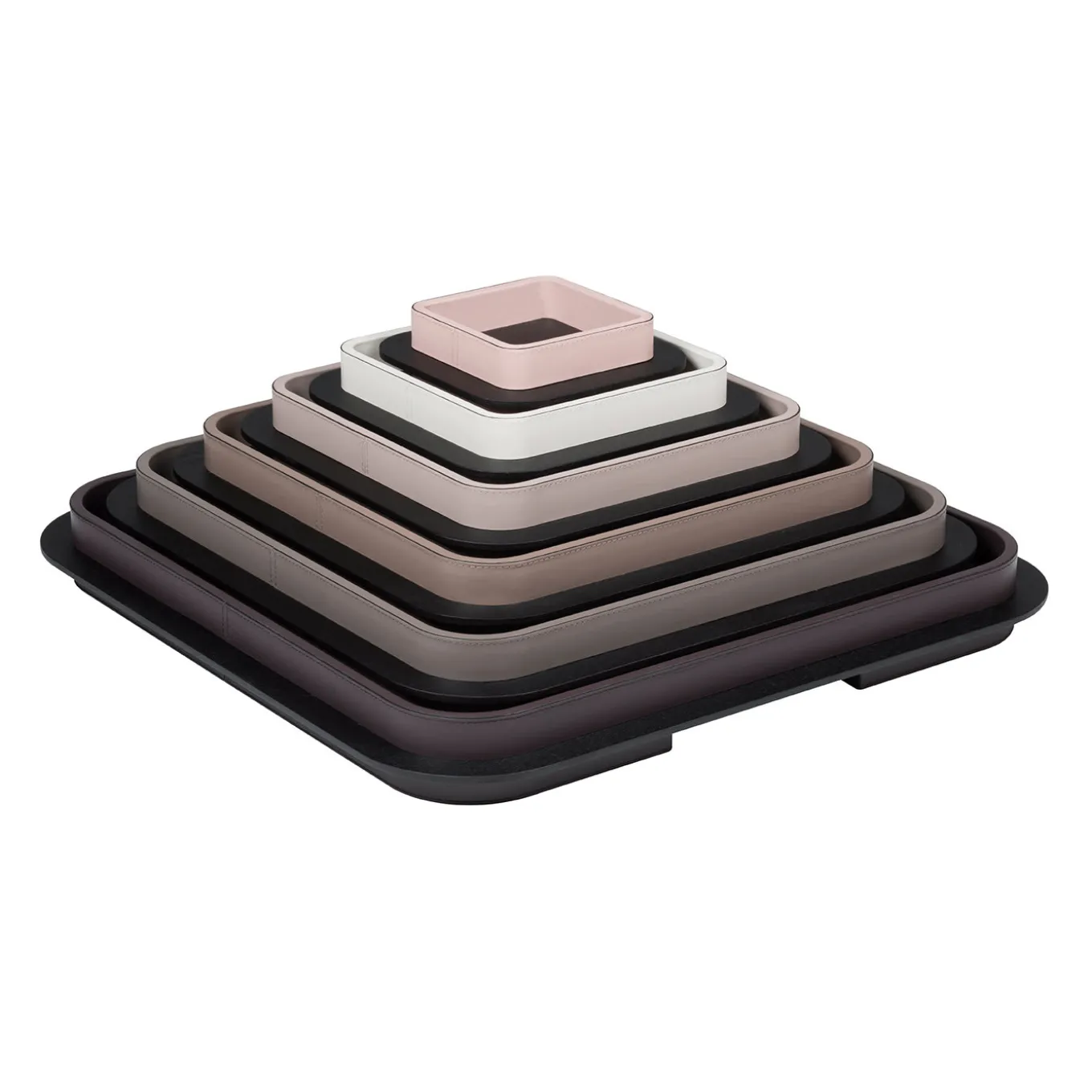 Vassoio quadrato Lloyd N. 3 con cornice avorio