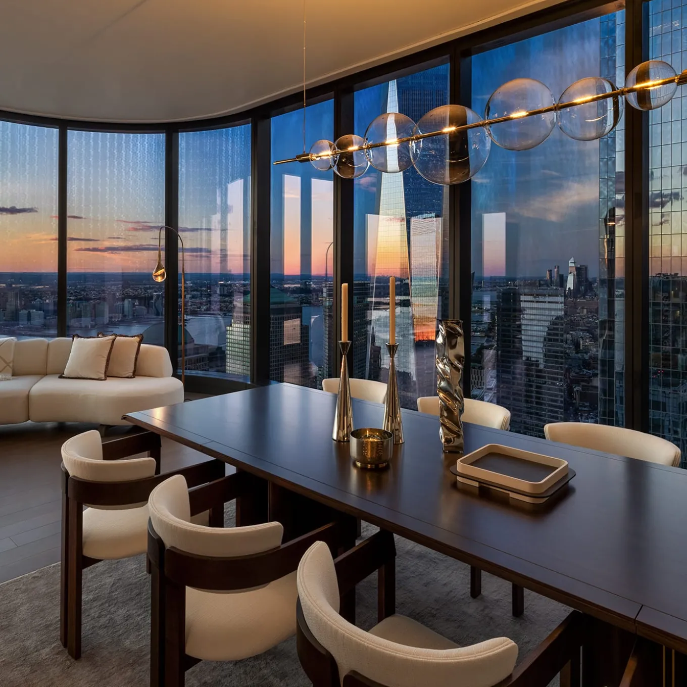 Vassoio quadrato Lloyd N. 3 con cornice avorio