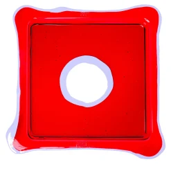 Vassoio Quadrato Try Rosso e Viola Grande di Gaetano Pesce