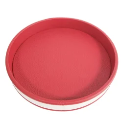 Vassoio rosso rotondo a strisce