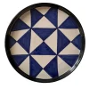 Vassoio rotondo a triangolo blu