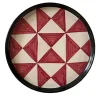 Vassoio rotondo a triangolo rosso