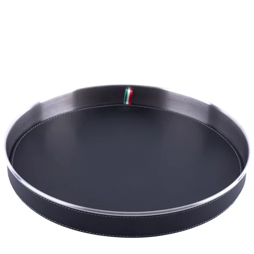 Vassoio rotondo medio nero