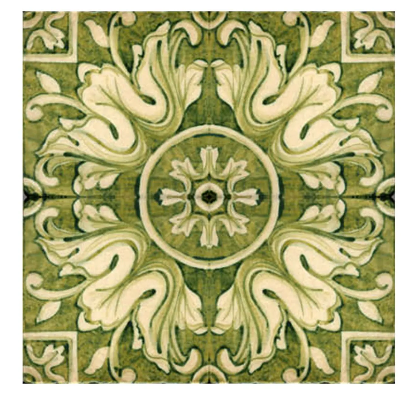 Verde Collina Set di 4 piastrelle #6