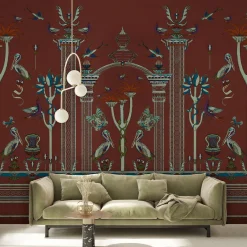 Via Salvestrina 12 Carta da parati Mattone Bruciato