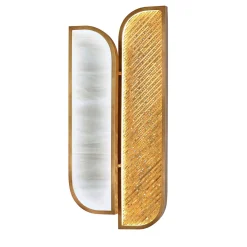 Visconti Retro Applique da parete in ottone e argento