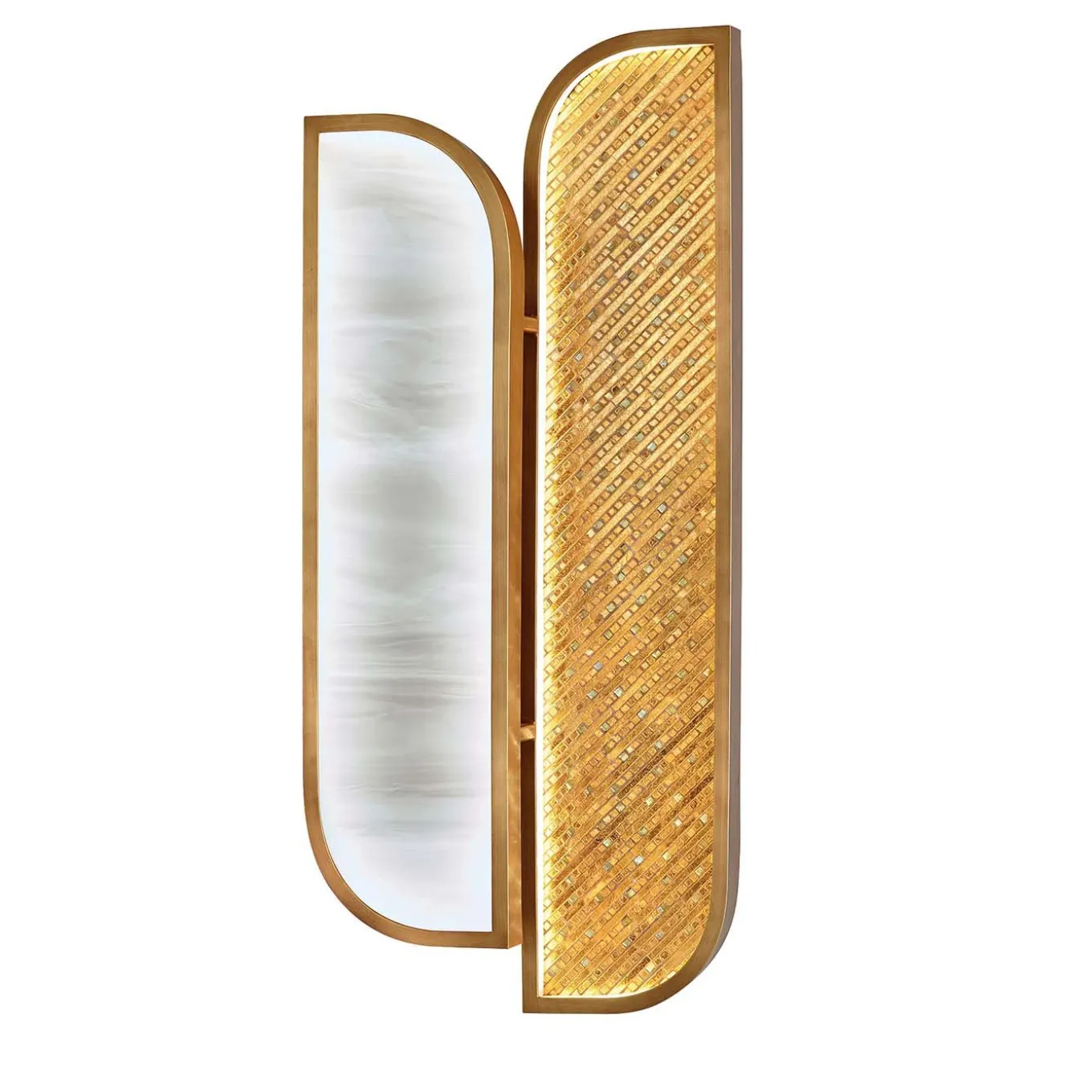Visconti Retro Applique da parete in ottone e argento