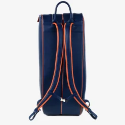 Zaino da Tennis in Pelle Blu Classic