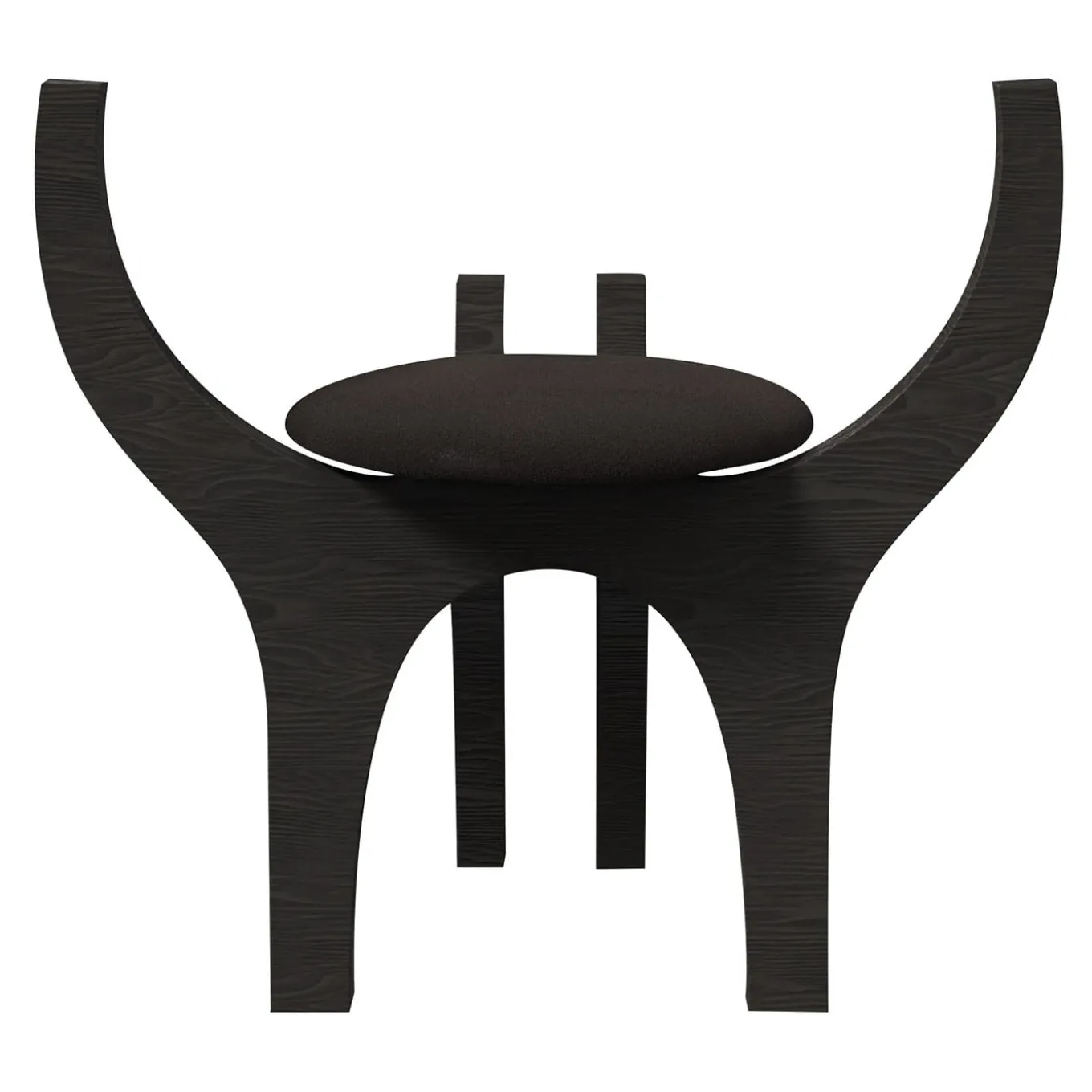Zero V1 Sgabello in legno nero