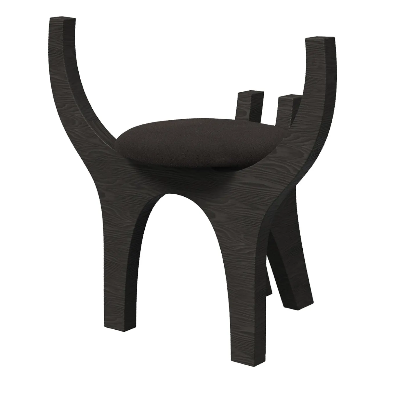 Zero V1 Sgabello in legno nero