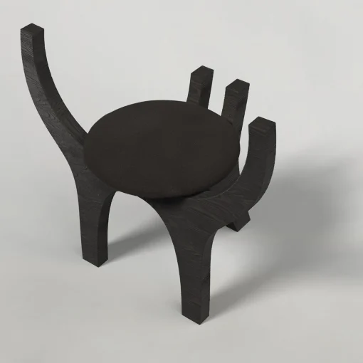 Zero V1 Sgabello in legno nero