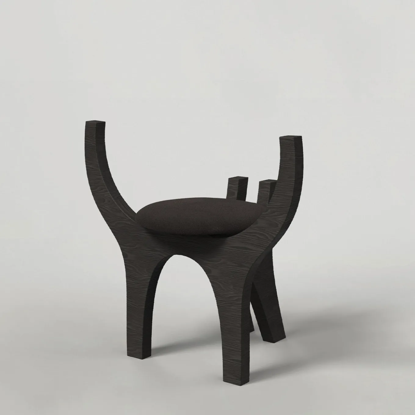Zero V1 Sgabello in legno nero