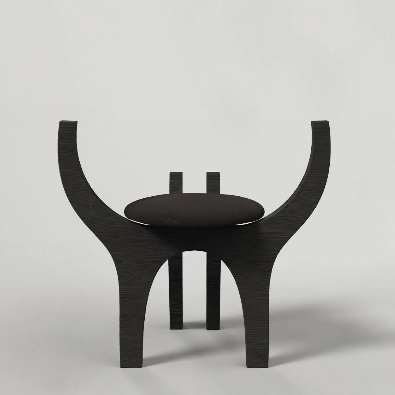 Zero V1 Sgabello in legno nero